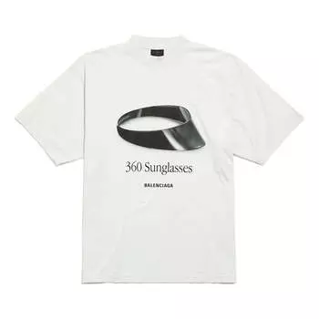 Футболка Balenciaga 360 Sunglasses T-Shirt 'White', белый