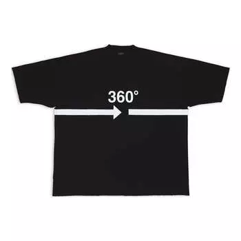 Футболка Balenciaga 360 Tubular T-Shirt Oversized 'Black', черный