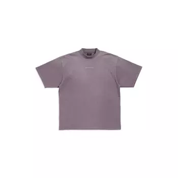 Футболка Balenciaga Back, средний размер, серый/фиолетовый