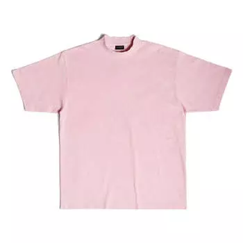 Футболка Balenciaga BB Paris Strass T-shirt Medium Fit 'Pink', розовый