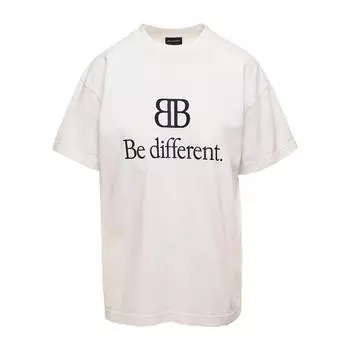 Футболка Balenciaga Be Different, белый