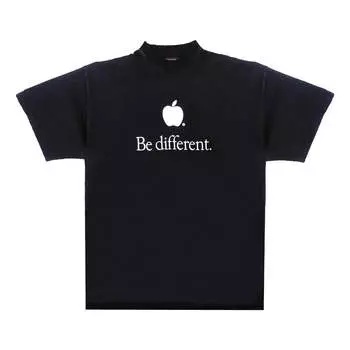 Футболка Balenciaga Be Different T-Shirt 'Black White', черный