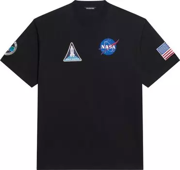 Футболка Balenciaga Boxy T-Shirt 'Black/White', черный