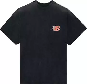 Футболка Balenciaga Flames T-Shirt 'Black/Red', черный