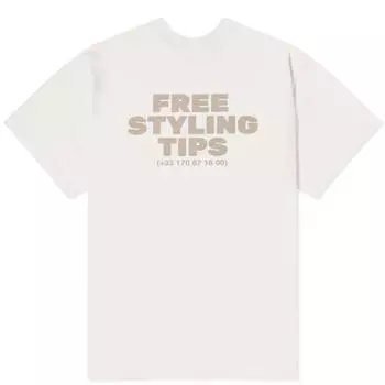 Футболка Balenciaga Free Styling Tips Tee, цвет Off White & White