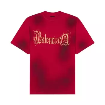 Футболка Balenciaga Heavy Metal, красная