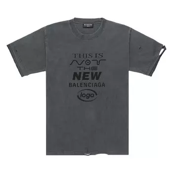 Футболка Balenciaga из органического хлопка, черная