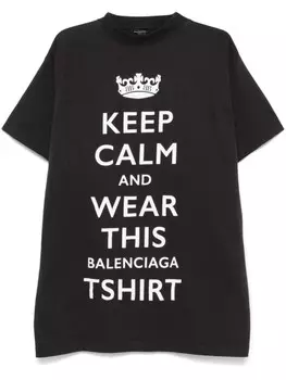 Футболка Balenciaga Keep Calm, черный