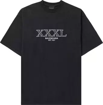 Футболка Balenciaga Large Fit T-Shirt 'Black/White', черный