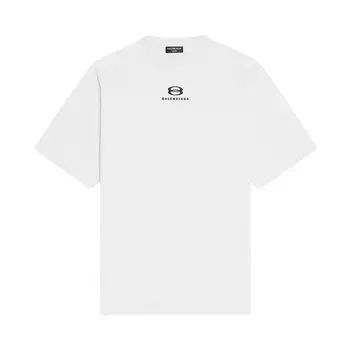 Футболка Balenciaga Large Fit T-Shirt 'Chalky White/Black', белый