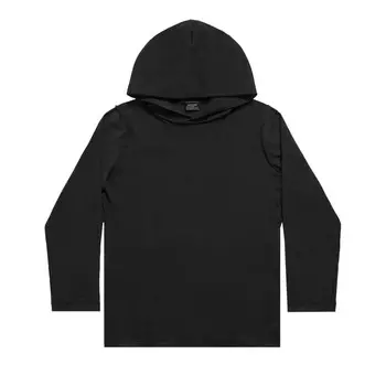 Футболка Balenciaga Long-Sleeve Hooded T-Shirt, цвет Faded Black