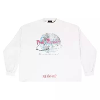 Футболка Balenciaga Long-Sleeve T-Shirt 'Ecru', белый