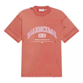 Футболка Balenciaga Maison Balenciaga T-Shirt Medium Fit 'Pink', розовый