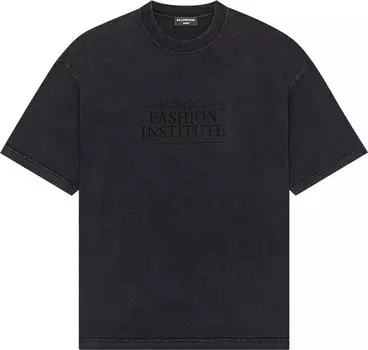 Футболка Balenciaga Medium Fit T-Shirt 'Washed Black', черный