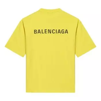 Футболка Balenciaga Medium Fit T-Shirt 'Yellow', желтый