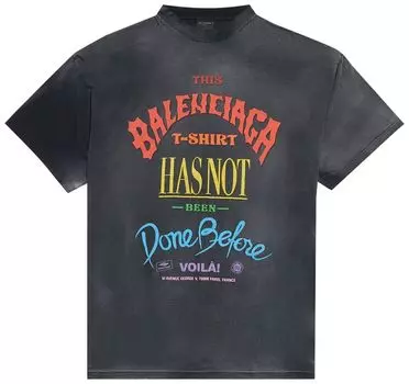 Футболка Balenciaga Not Been Done T-Shirt 'Washed Out Black', черный