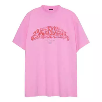 Футболка Balenciaga Offshore T-shirt Oversized 'Pink', розовый