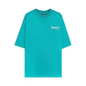 Футболка Balenciaga Political Campaign T-Shirt 'Lake Green', зеленый