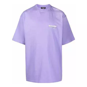 Футболка Balenciaga Political Campaign T-shirt Large Fit 'Purple', фиолетовый