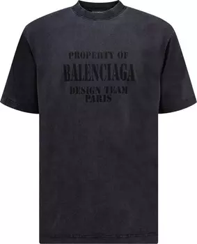 Футболка Balenciaga Property T-Shirt Large Fit 'Black Vintage', черный