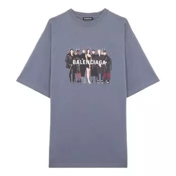 Футболка Balenciaga Real Balenciaga T-shirt 'Grey', серый