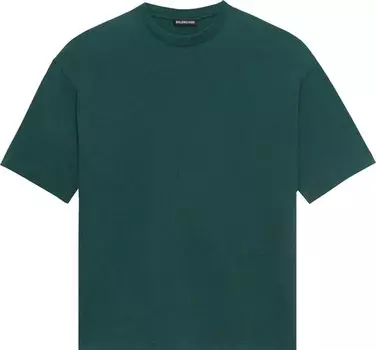 Футболка Balenciaga Regular T-Shirt 'Cypress Green', зеленый