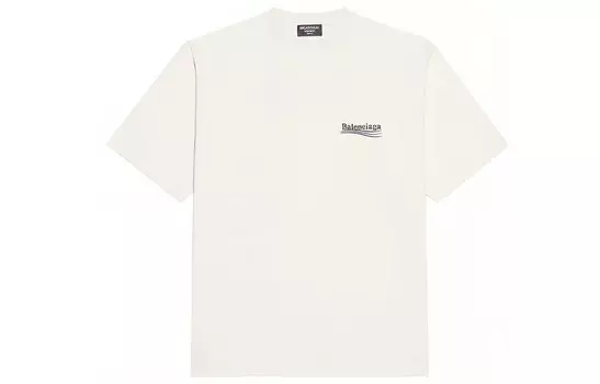 Футболка Balenciaga с логотипом, белый / черный