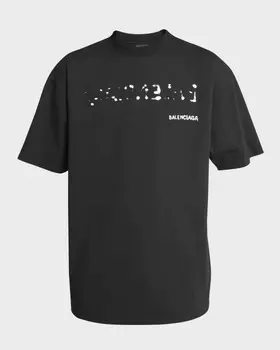 Футболка Balenciaga с рисунком от руки большого размера