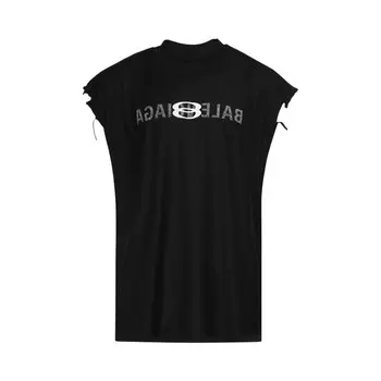 Футболка Balenciaga Sleeveless T-Shirt, цвет Faded Black/White