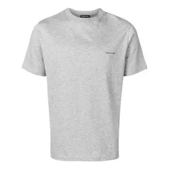 Футболка Balenciaga Small Logo Print Cotton T-Shirt 'Grey', серый
