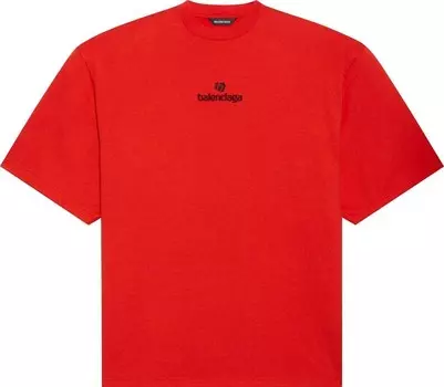 Футболка Balenciaga Sponsor Medium Fit T-Shirt 'Red', красный