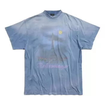 Футболка Balenciaga SS24 T, синий