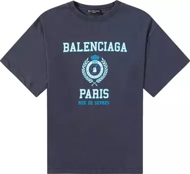 Футболка Balenciaga T-Shirt 'Marine Blue', синий