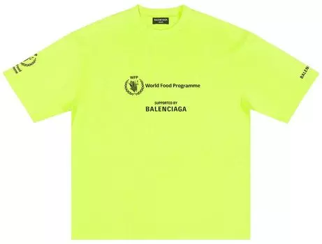 Футболка Balenciaga World Food Programme Graphic T-Shirt 'Fluorescent Yellow/Black', желтый