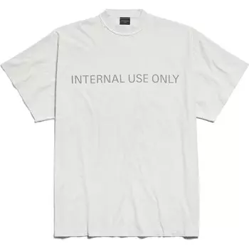 Футболка Balenciaga вывернутая наизнанку, серый