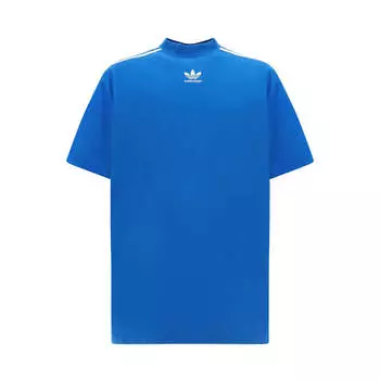 Футболка Balenciaga X Adidas, голубой/белый