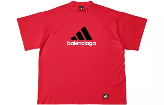 Футболка Balenciaga X Adidas, красный