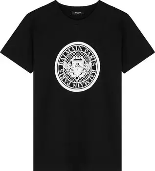 Футболка Balmain Medallion Print T-Shirt 'Black', черный