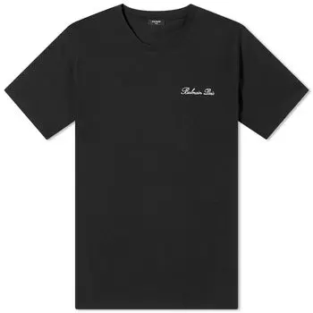 Футболка Balmain Signature Logo, цвет Black & White