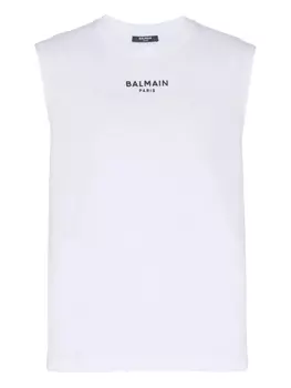 Футболка Balmain топ без рукавов, белый