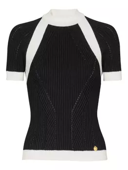 Футболка Balmain трикотажный топ с короткими рукавами, черный