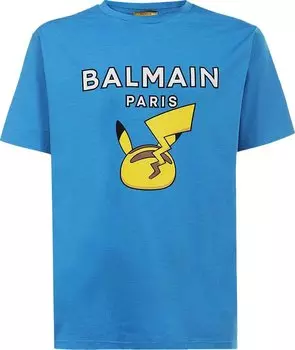 Футболка Balmain x Pokemon T-Shirt 'Bleu/Jaune', синий