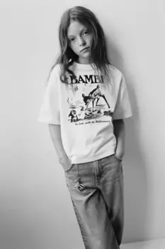 Футболка бэмби disney ZARA, белый