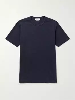 Футболка Bandeira из хлопкового джерси GABRIELA HEARST, темно-синий