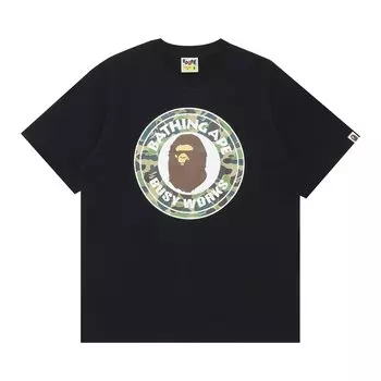 Футболка BAPE 1st Camo Busy Works, цвет черный/зеленый