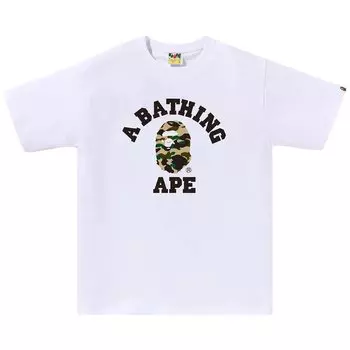 Футболка BAPE 1st Camo College 'White/Yellow', белый