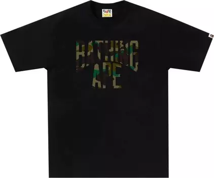 Футболка BAPE 1st Camo NYC Logo 'Black/Green', черный