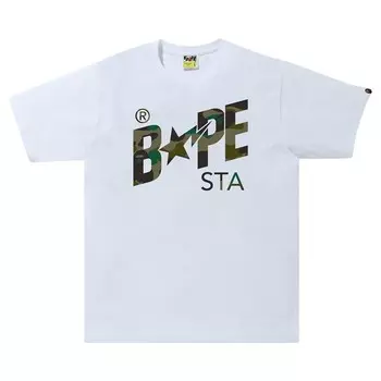 Футболка BAPE 1st Camo Sta Logo Tee 'White/Green', белый