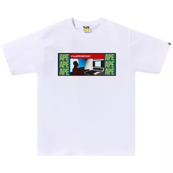 Футболка BAPE 21st Ape Century 'White', белый