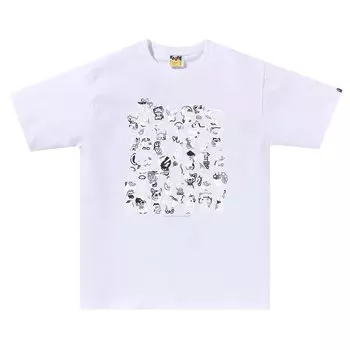 Футболка BAPE ABC Camo A To Z 'White/Grey', белый